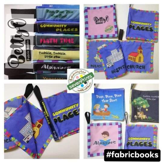 Buy yours now! Sold per set.   It's never too early to start reading. Let your toddlers and young kids explore more, read more, and learn more.  Handcrafted educational fabric books with colorful prints. Locally made and produced.  Washable | Durable | Lightweight